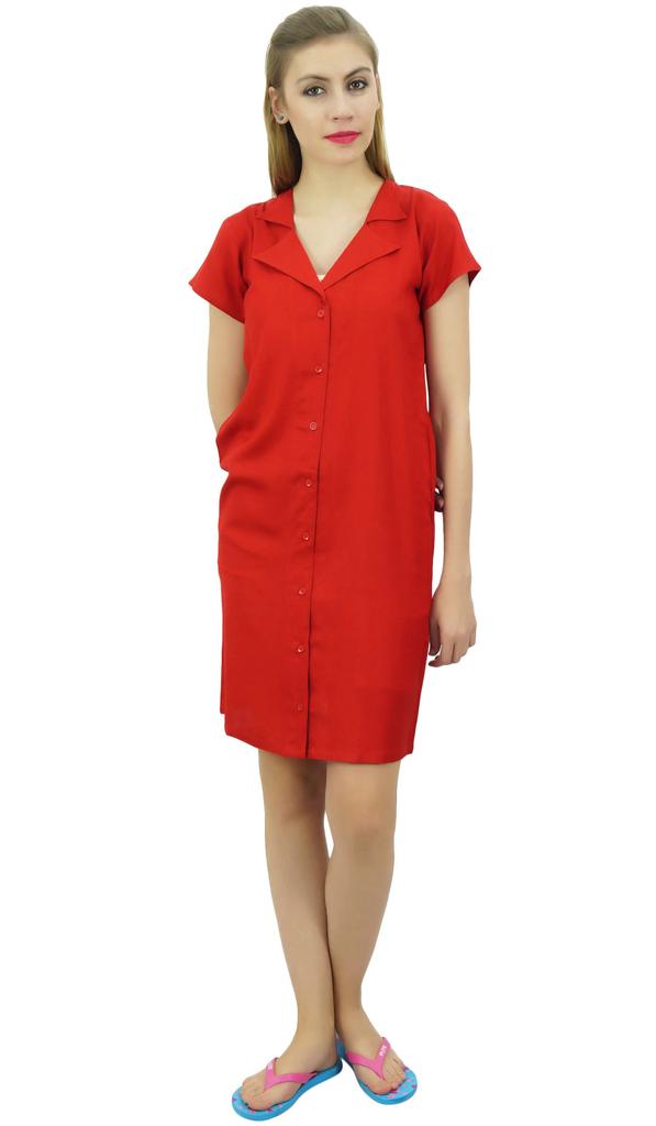 Bimba Womens Aqua Blue Long Shirt Getting Ready Buttondown Night