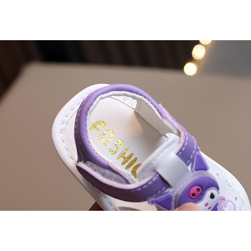 Summer new baby sandals girls' baby shoes squeaky shoes cartoon light-up shoes 0-1 year old girls' walking shoes