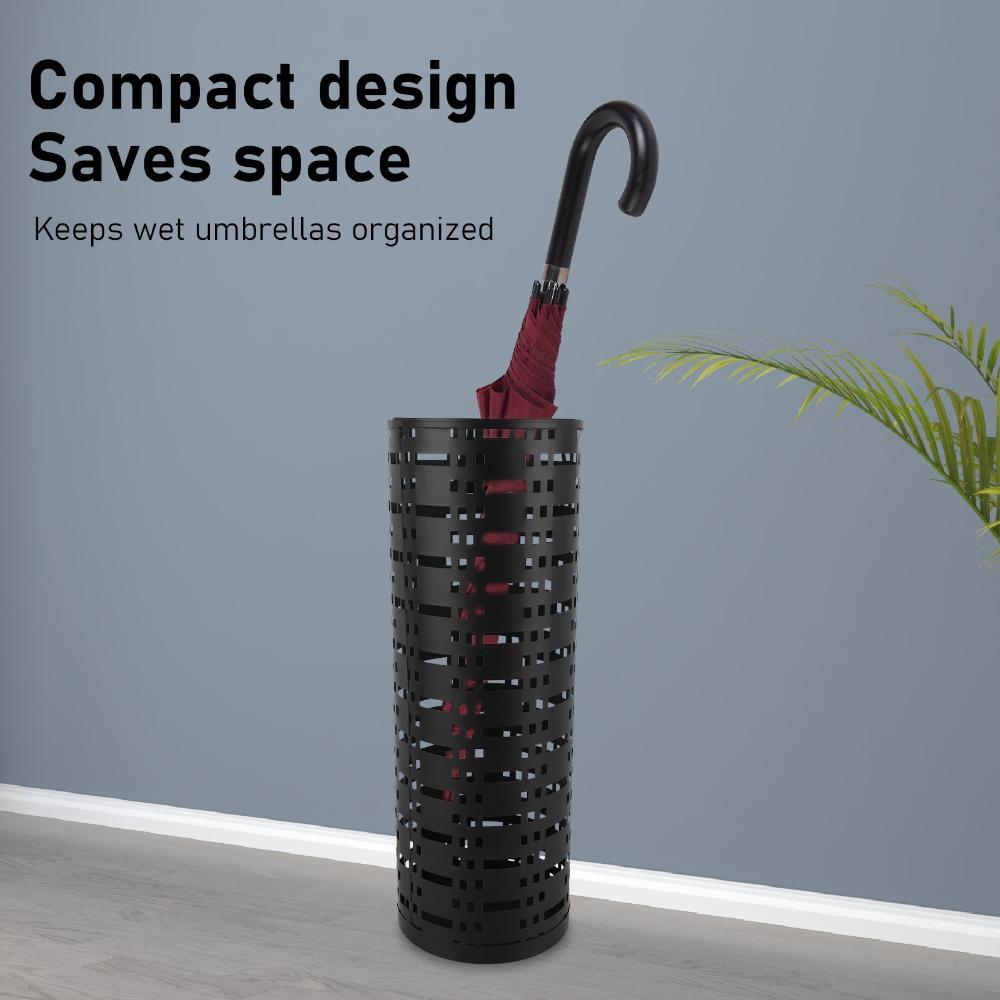 Round Umbrella Stand Rack Waterproof Umbrella Organizer Bin Umbrella Holder  Office Decor