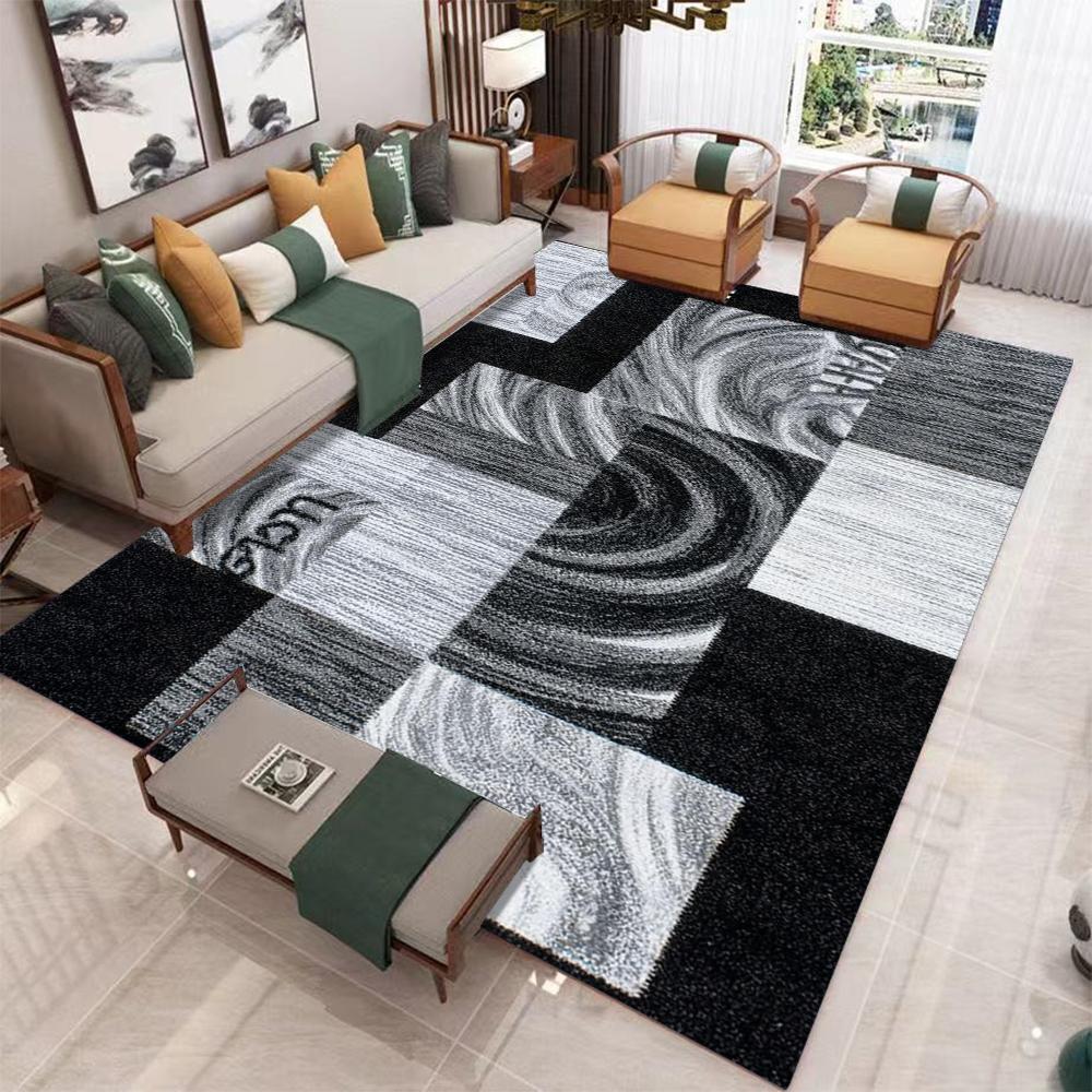 Nordic Geometric Pattern Carpets for Living Room  Luxury Large Room Rugs Machine Washable Non-slip European  Mat