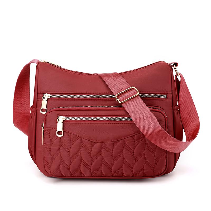 Sac bandoulière en nylon multi-poches - Sac à bandoulière tendance pour femme
