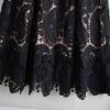 Vintage Women's Crochet Hollow Lace Skirt Casual High-waist Slim A-line Skirt Spring