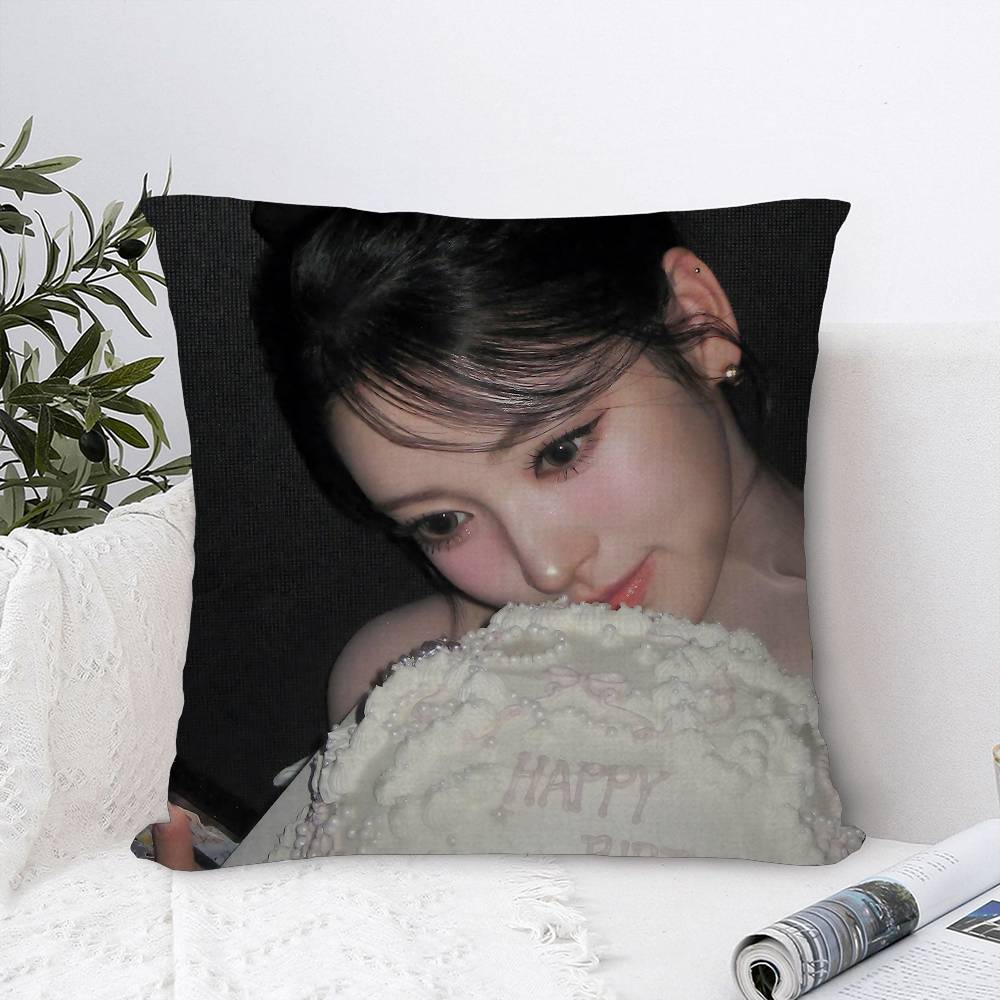 Hot Kpop Girl Mmeovvs Pillowcase Toon Gift Cushion Cover Bedroom Home Sofa Chair Seat Decor Pillow Case