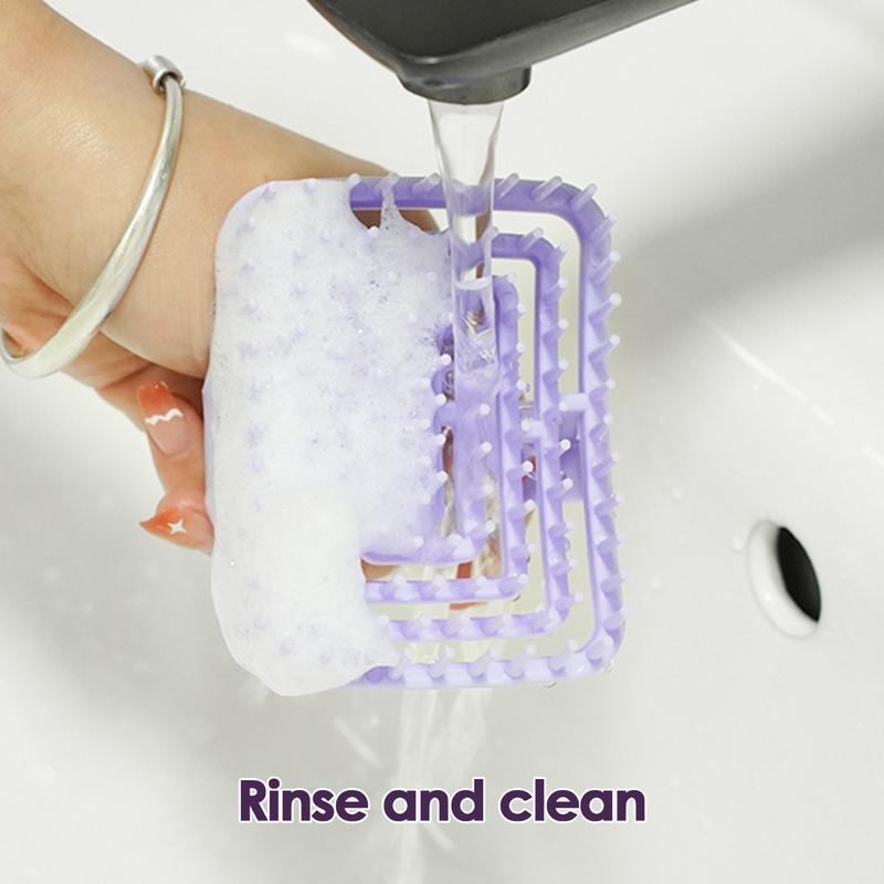 Hollow Out Hair Brush Hollow Hair Scrubber Shampoo Brush Scalp Scrub Massager Gentle Bath Cleaning Comb Bathroom Care Scrubber
