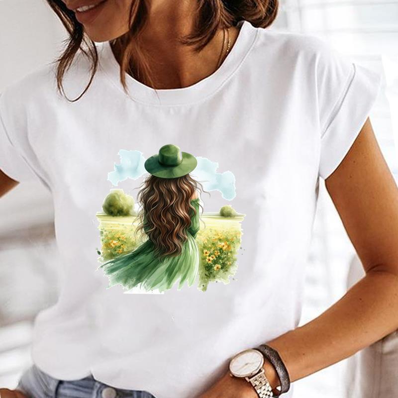 (Asian Size) butterfly cute Casual Clothing Printed Female Top T Shirt o-neck Short Sleeve T-shirts Lady Fashion Women Graphic Tee