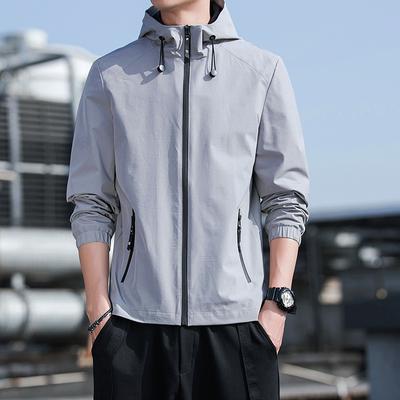 Spring and Autumn Jacket Men's Jacket Autumn Hooded Casual Korean Trend On Clothes