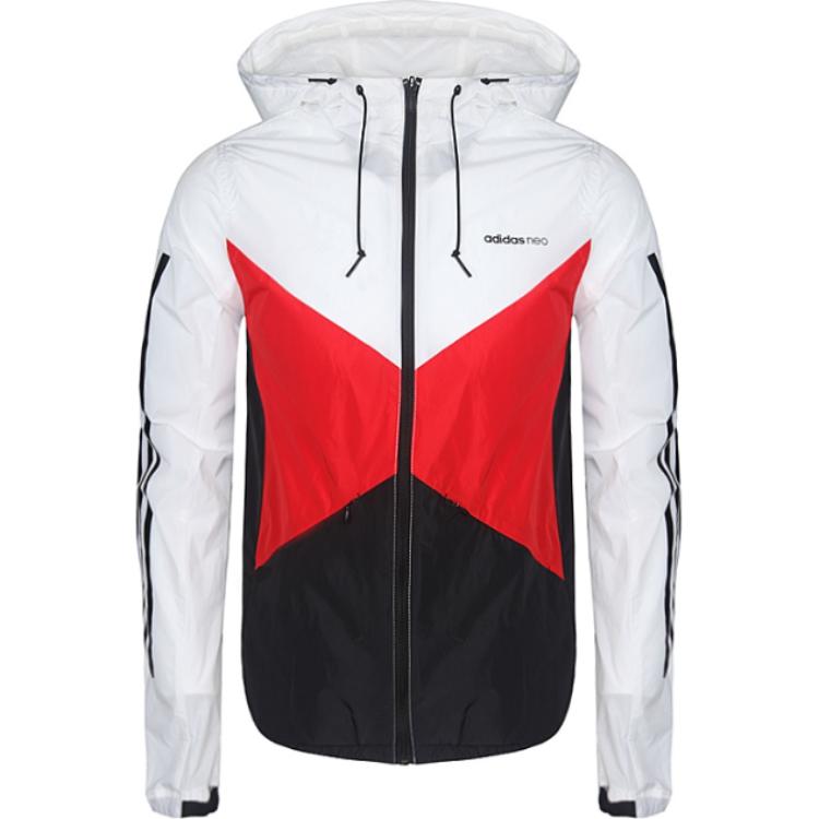 Adidas Neo Jackets Men s White Hooded Moderate Other CD3173- S