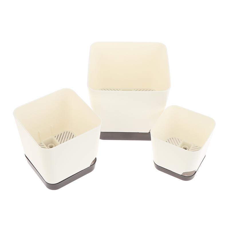 5 Stück Pflanztöpfe Selbstbewässernde Blumentöpfe Selbstbewässernde Pflanzgefäße Mit Abflussloch Transparente Untertasse Reservoir Für Zimmer-Sukkulenten