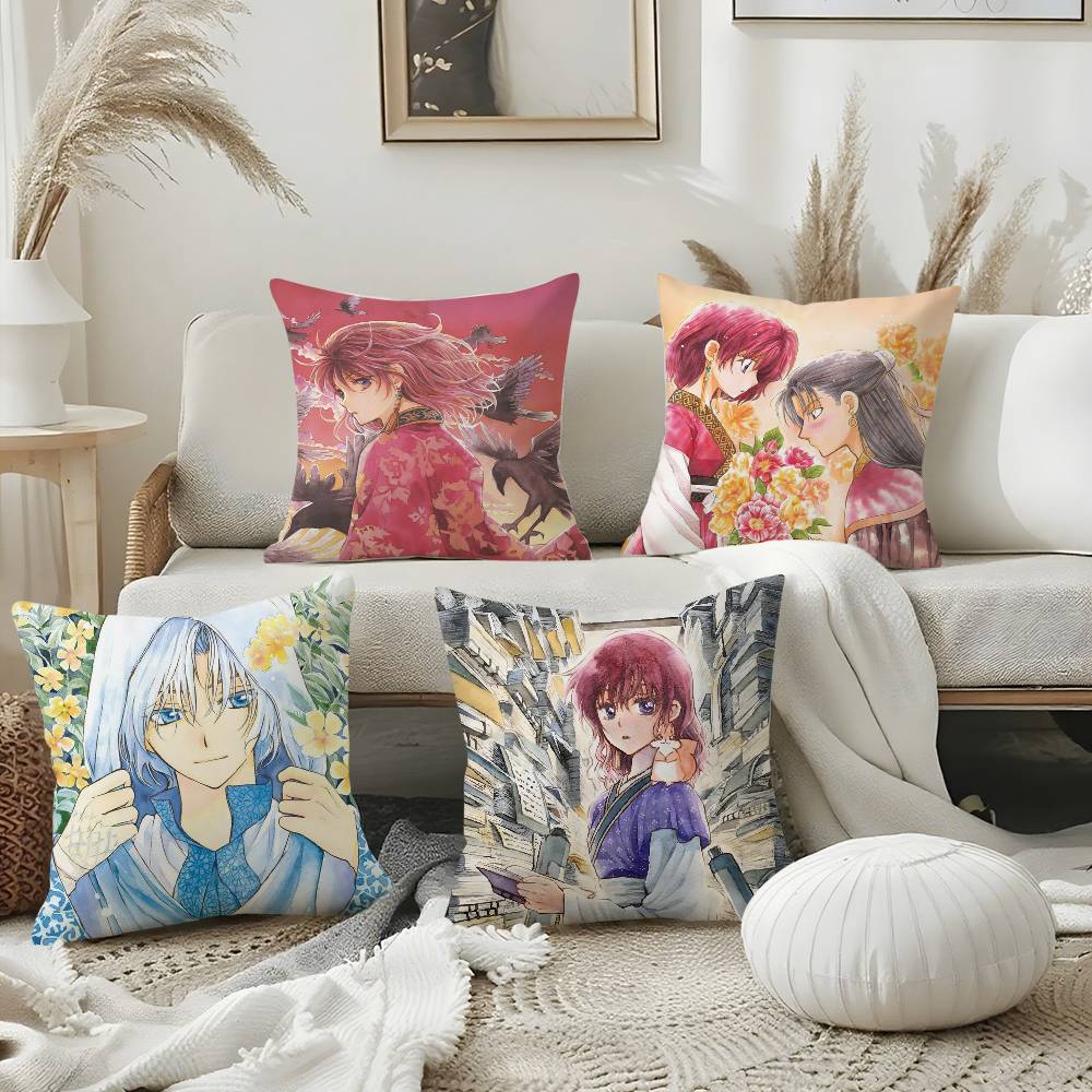 Y-Yona Of The Dawns Pillow Case Home Dorm Chair Back Short Plush Double-Sided Printing Office Nap Time Cushion Cover
