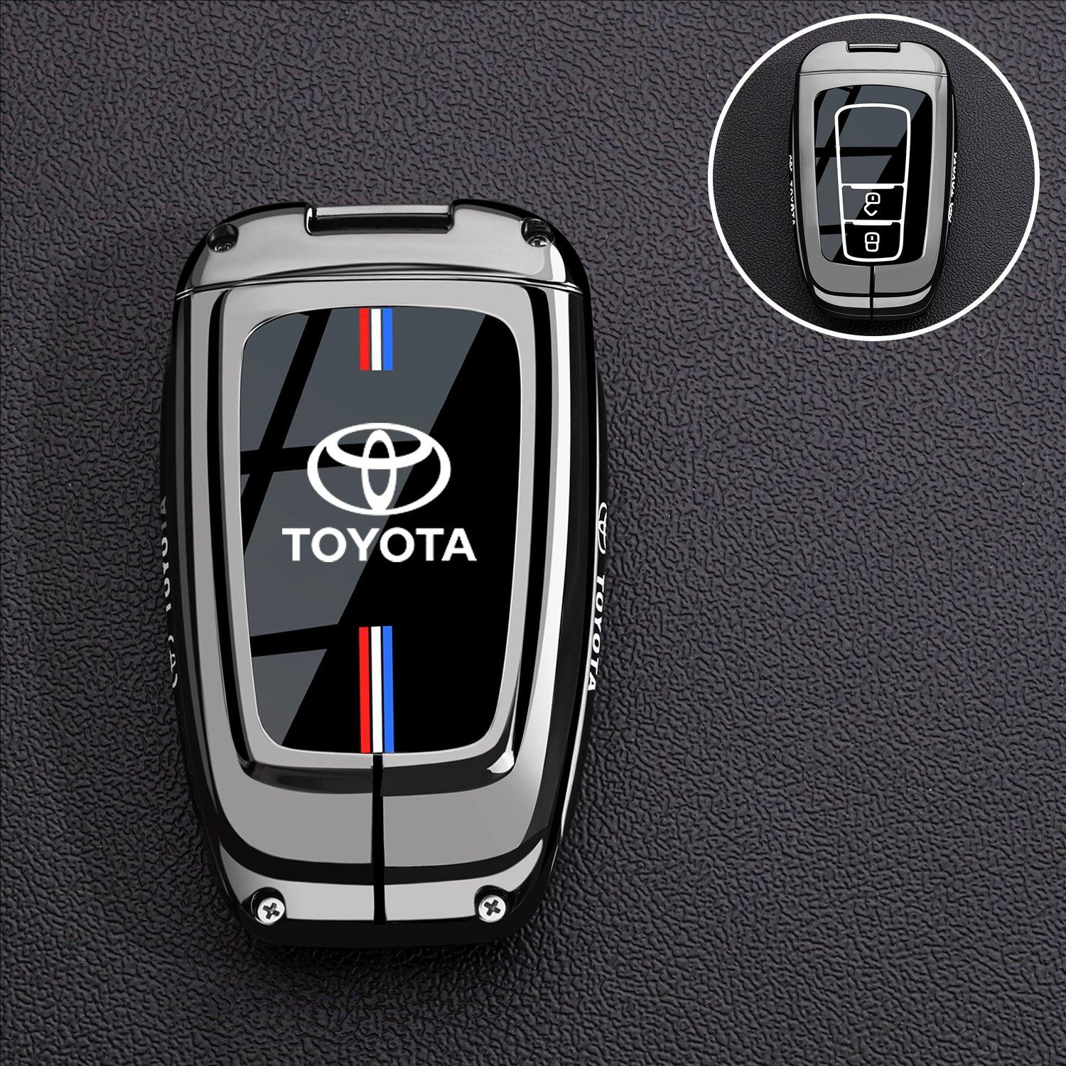 

Для Toyota Prius Camry Corolla CHR C-HR RAV4 Land Cruiser 2/3 кнопки Кожаный чехол для ключа автомобиля Брелок Замшевые аксессуары