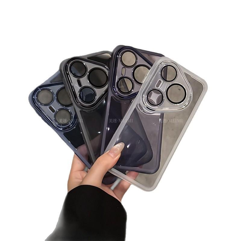 The electroplated frame is suitable for Huawei pura11pro mobile phone case, ultra-thin and transparent pura11ultra new protective case.