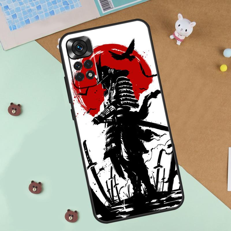 Samurai Warrior Case For Xiaomi Redmi 14C 10C 12C 13C Cover For Redmi Note 13 Pro 14 9 10 11 12 10S 11S 12S