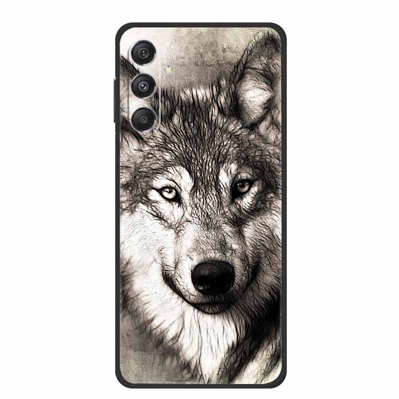For Samsung A16 5G Phone Case Cover Lion Wolf Tiger Black Silicone Soft Back Cover Cases For Samsung Galaxy A16 Case A 16 Coque