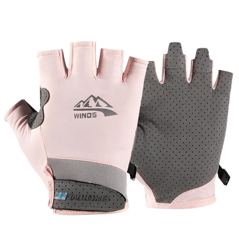 Outdoor Men's and Women's Cycling Gloves Slip Proof Wear Resistant Sun Proof and Ultraviolet Proof Thin Touch Screen Breathable Ice Silk Gloves.