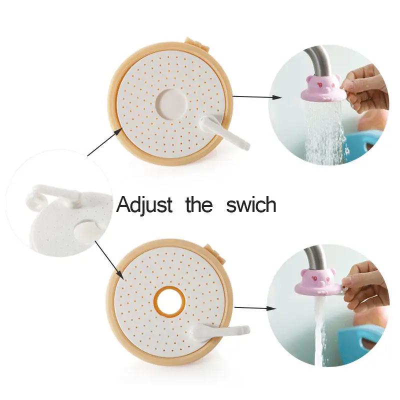 Silicon Faucet Sprayer Cute Animal Splash Shower Bathroom Water-Saving Tap Sprayer Faucet Extender Device Kitchen Accessories