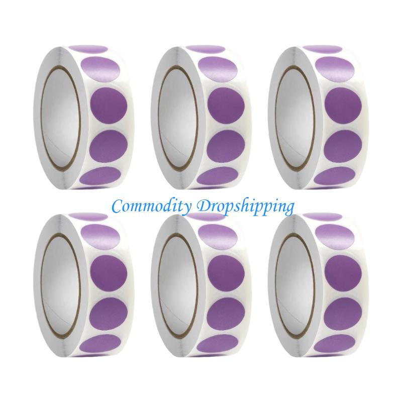 

Y5JC 6 Rolls Round Sticker Color Coding Sticker Red Dot Sticker Circular Sticker For File Organization Warehouse Labeling