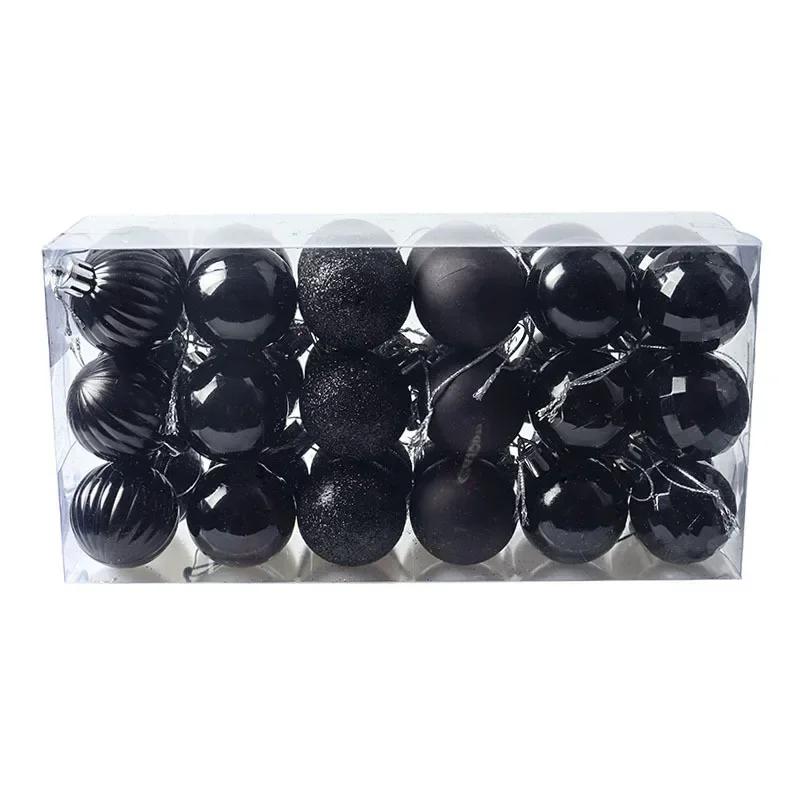 Weihnachtsbaumdekoration 4cm Kunststoff Galvanisierte Kugel Hängender Anhänger 36 Stück Farbige Runde Kugel Weihnachtsbaum Haus Party Zubehör