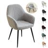 Curved Dining Chair Cover, High-end Leaf Jacquard Makeup Chair Cover, Elastic All-inclusive Universal High Armrest Chair Cover