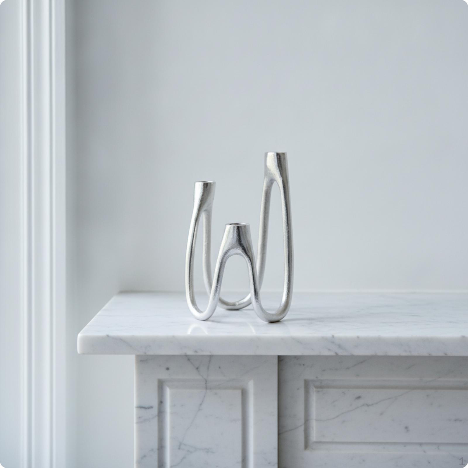 Three-Head Candle Holder Sleek Decor Modern