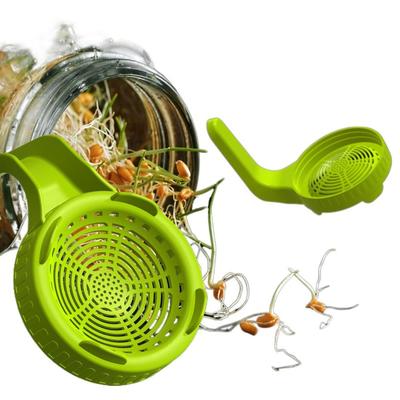 Germination Plastic Sprouting Lids Mesh Green Sprout Cover with Handle 86mm Sprout Maker Bean
