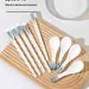 Simple Ceramic Long-handled Soup Spoon and Chopsticks Set for Home and Restaurant Use