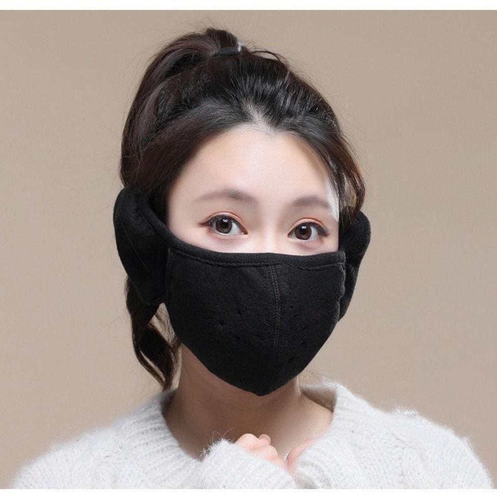 Windproof Earmuffs Mask Fleece Winter Mask Simple Earflap Wrap Mask  Bicycle