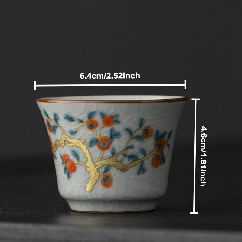 Ru Klin Porcelain Teacup Chinese Kung Fu Gongfu Master Cups Ceramic Retro Tea Bowls Tea Ceremony Teaware Set Household Drinkware