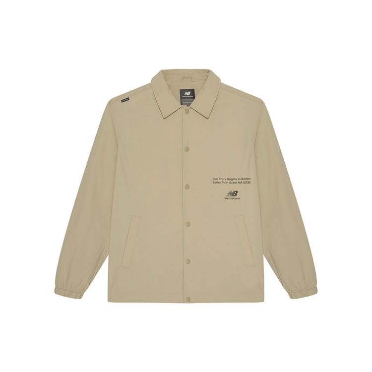 New Balance Jackets Unisex Brown Lapel Moderate Other NAA3E013-BEI