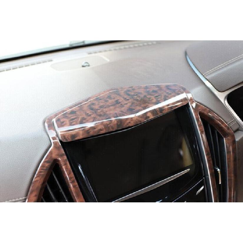 Car Central Console Dashboard Panel Cover For Cadillac SRX 2010-2016 Wood Grain