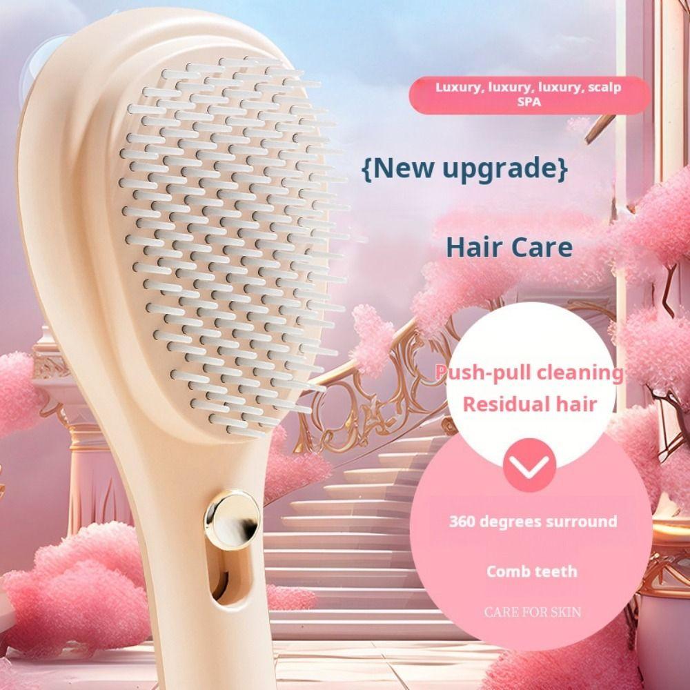 Anti Static Retractable Hair Comb Self Cleaning Detangling Brush Scalp Massage Comb Styling Tool