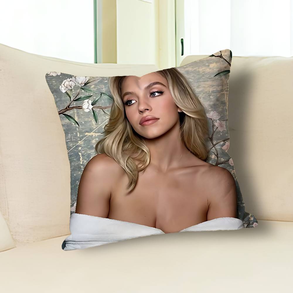 Actor S-Sydney S-Sweeneys Pillow Cases for Bedroom Living Room Sofa Home Decor Polyester Cushion Cover with Zipper