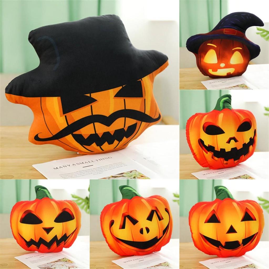 Pumpkin Plush Halloween Cushion Stuffed Toy Cartoon Doll Decorations Gift Kids