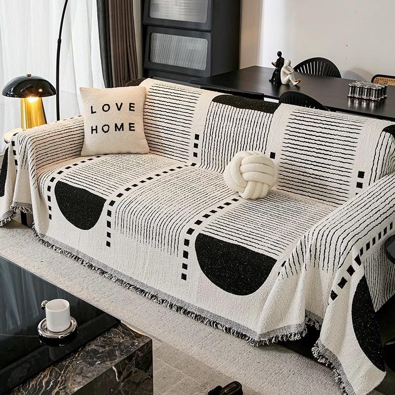 Simple Half-edge Velvet Sofa Cover Cloth Towel, Autumn and Winter Anti-cat Scratch Sofa Cover 2025 New All-inclusive One-piece Blanket