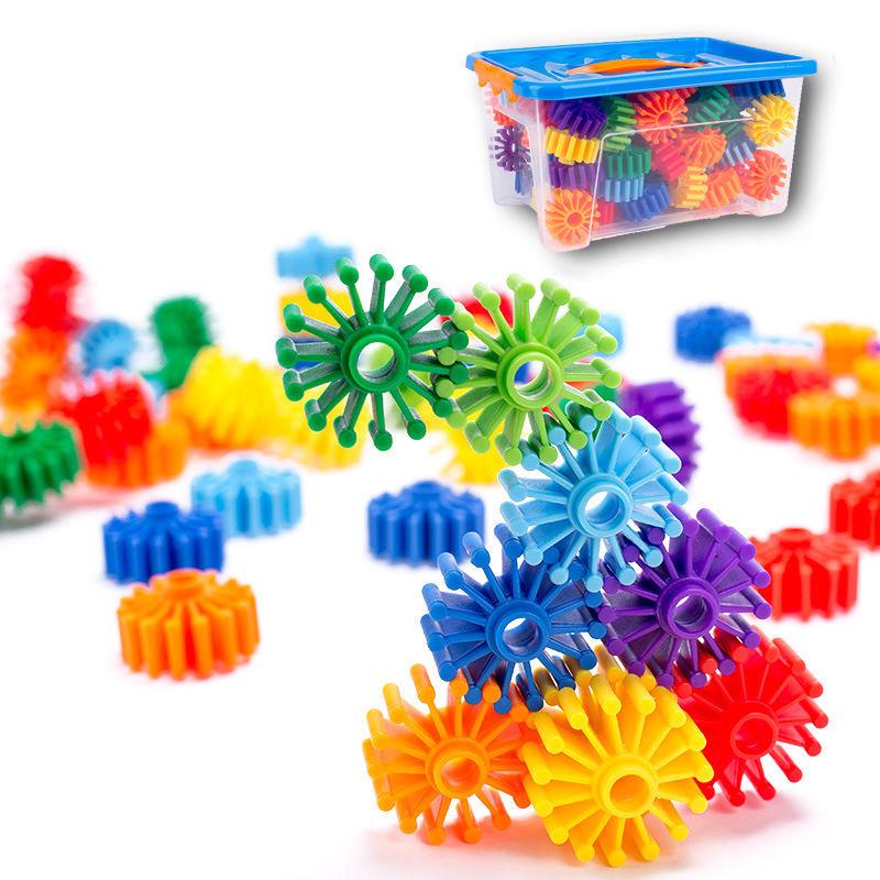 Educational Gear Building Blocks for Young Children, Boys and Girls - Ideal for Early Education and Desktop Play.