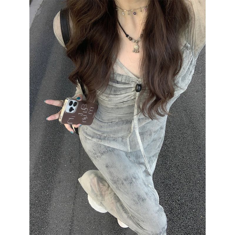 Kumikumi New Chinese Blooming Ribbon Long sleeve One piece Dress Women clothing Autumn Chic Age-Reducing Slim fit Slimming Long dress