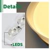 Plafonnier LED - NETTLIFE - 36W - Variateur &amp; télécommande - Noir - Ø42 cm