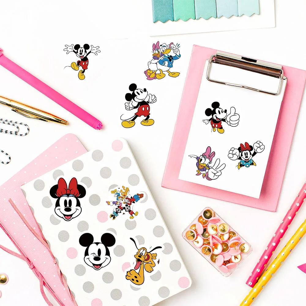 500pcs/roll Disney Movie Mickey Mouse and Donald Duck Stickers Cartoon Skateboard Laptop Notebook Luggage Waterproof Decal