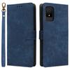 For TCL 502 Case RFID Blocking Drop-proof Wallet Phone Cover with Handy Strap