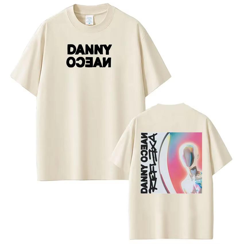 Rapper Danny Ocean Reflexa Tour 2025 Grafik T-Shirt Herren Hip Hop T-Shirt Lässig Baumwolle Kurzarm Ästhetik T-Shirts Fan Geschenke