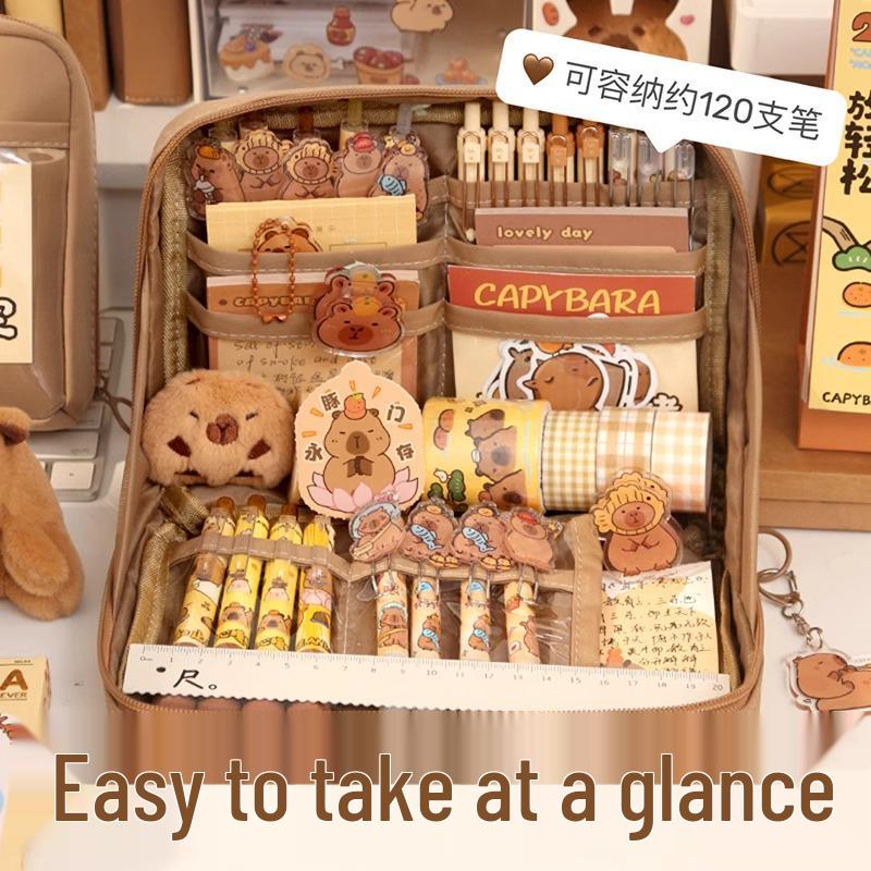 Capybara Large Capacity Pencil Case for Girls and Boys In Primary and Junior High School