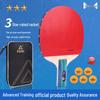 Pik3-Star Lightweight Table Tennis Racket Set - 2 Finished Rackets, Straight and Horizontal Handles, Ideal for Training and Competition