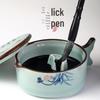 Multi-functional Inkstone with Lid - Ceramic Ink Dish & Holder for Calligraphy