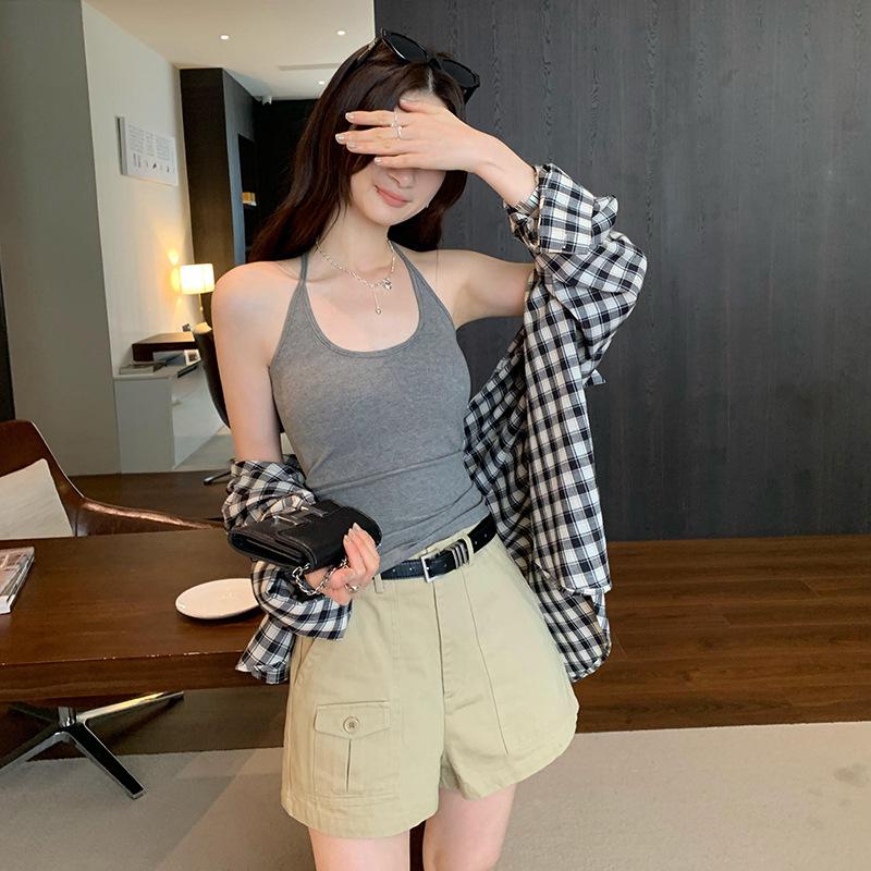 Sleeveless Top with Built-In Chest Pads & Straps, Women's 2026 Spring/Summer Hot Girl Style