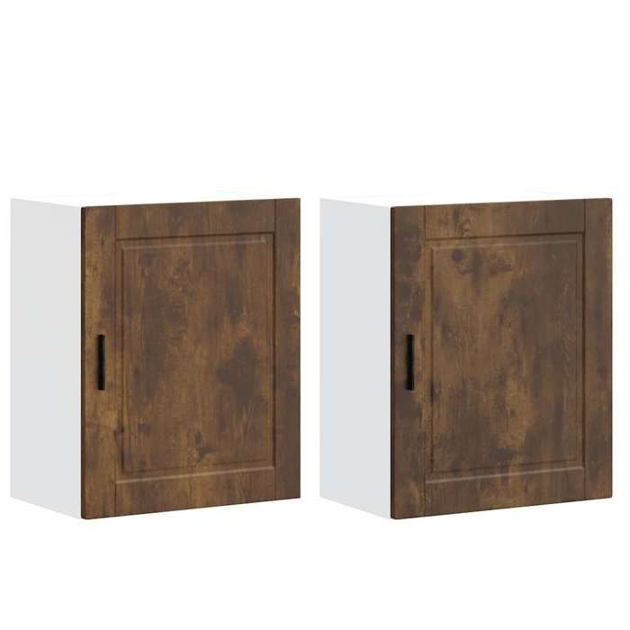 VidaXL Armoires murales de cuisine 2 pcs Porto chêne fumé, meuble mural de cuisine, armoire pour mur de cuisine, armoire 854048