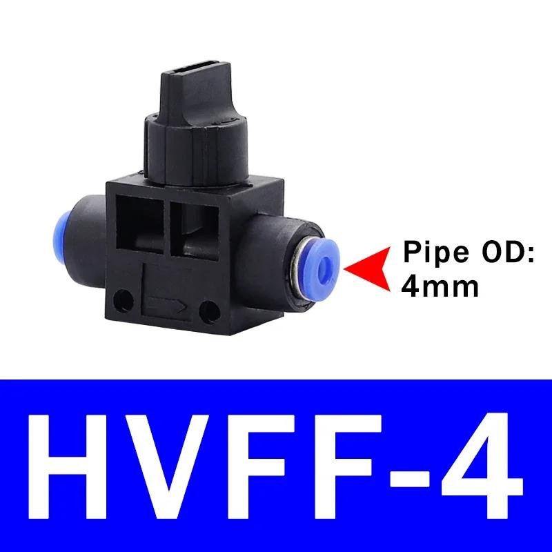 HVFF Pneumatic Fitting 2 Way Quick Push Connector Tube Hose 4mm 6mm 8mm 10mm 12mm Air Pneumatic Parts Plastic Switch Controller