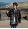 Men's Retro Plaid Long Sleeve Shirt - Spring/Autumn Casual Jacket