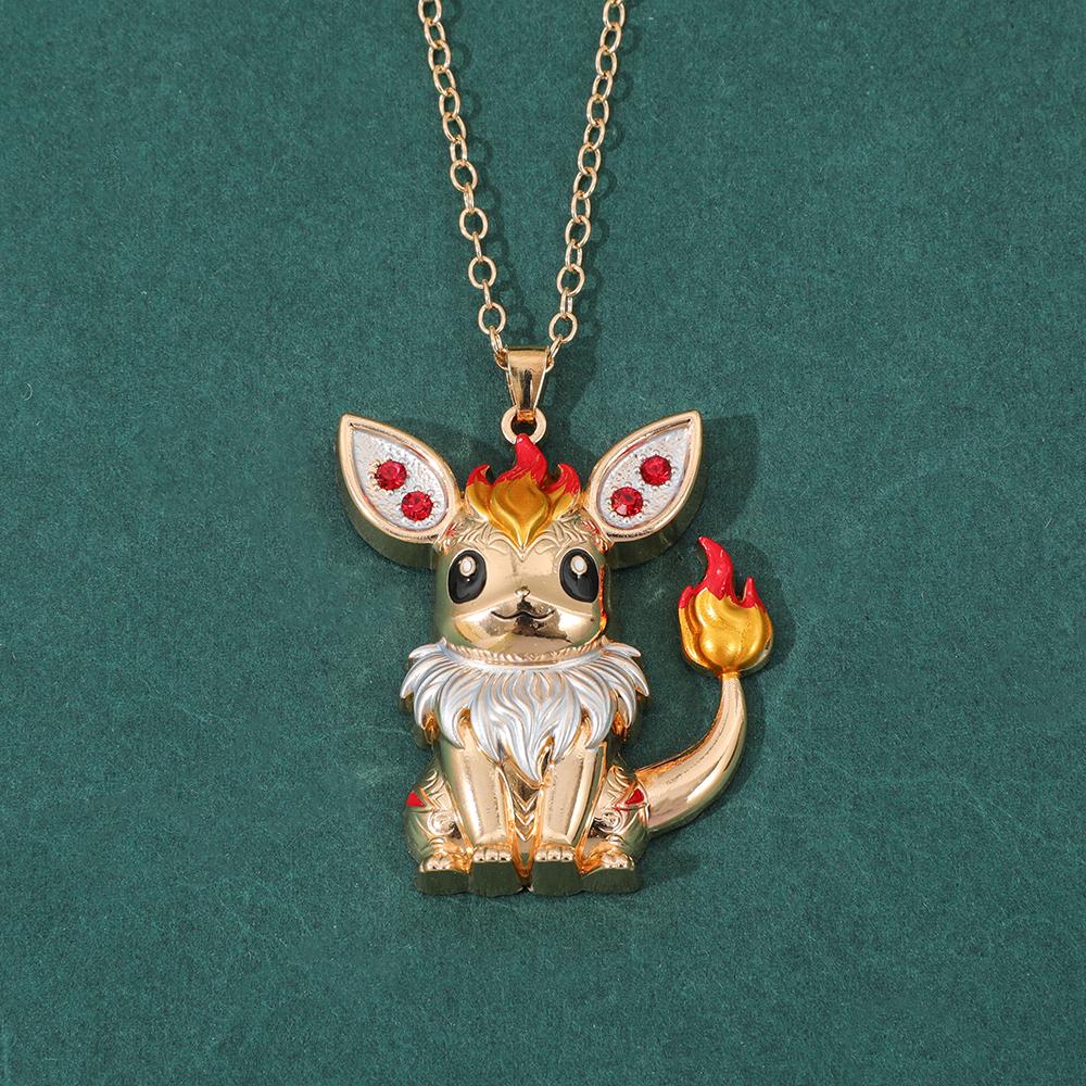 Anime Q Version Pokmon Charmander Pikachu Bulbasaur Necklace Collectible Toy Gift Fans Accessories Charms Holiday Gift