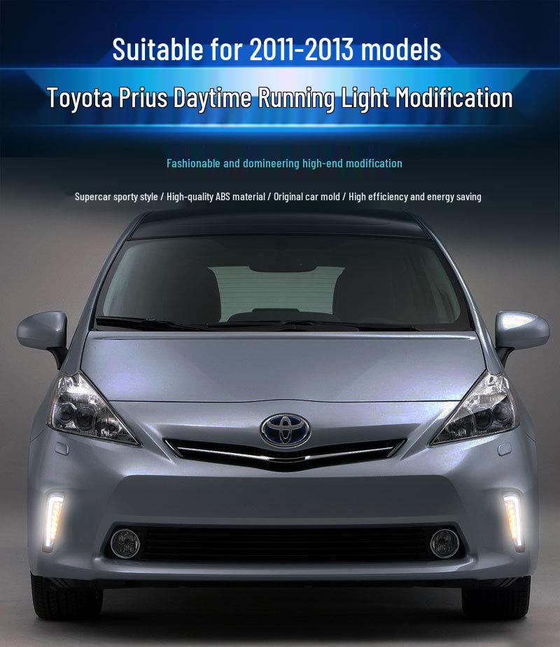 LED Daytime Running/Fog Lights for 11-13 Toyota Prius Front Bumper