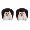 1pair Elastic Fabric Animal Car Pillowcase Universal Fit Flat Print Headrest  Holiday Decor