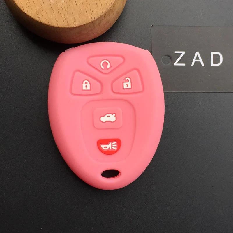 ZAD Silicone Rubber Car Key Cover Case For GMC for Buick Enclave LaCrosse for Chevrolet Impala Suburban 1500 Pontiac Remote Key